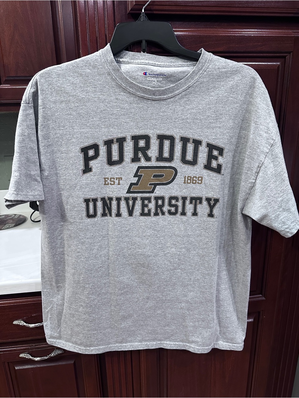 Champion Gray Purdue University Graphic Tee